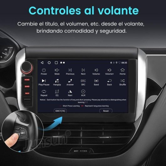 Autoradio JUNSUN Peugeot 208/2008 Android 15 8" 2+64GB CarPlay GPS