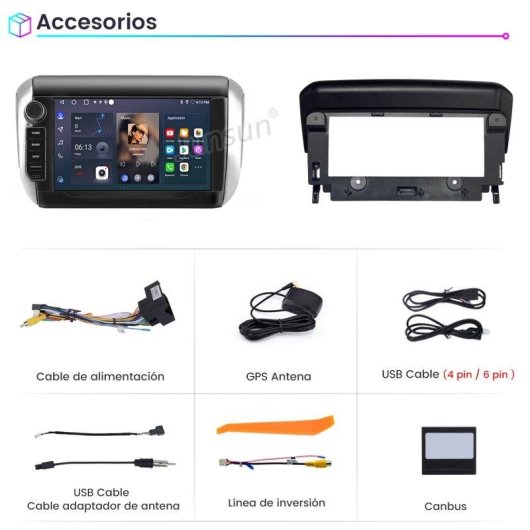 Autoradio JUNSUN Peugeot 208/2008 Android 15 8" 2+64GB CarPlay GPS