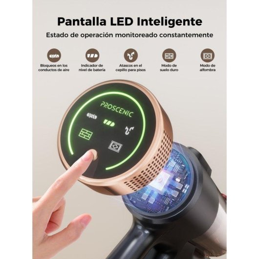 Aspirapolvere senza Fili Proscenic 550W 50 min 50 kPa Anti-groviglio Animali