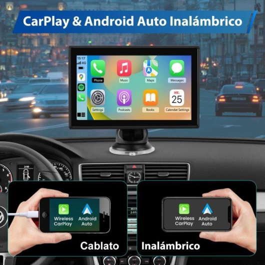 7-Zoll Display JUNSUN CarPlay Android Auto Drahtlos