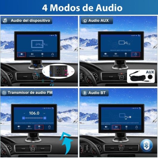 7-Zoll Display JUNSUN CarPlay Android Auto Drahtlos