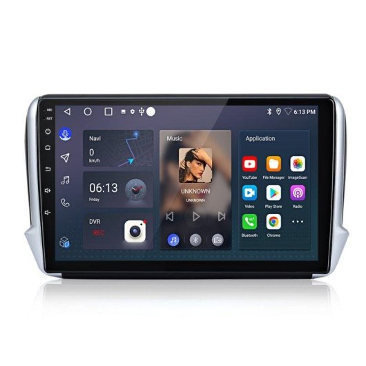 Autoradio JUNSUN 10" Android 15 CarPlay GPS Peugeot 208/2008