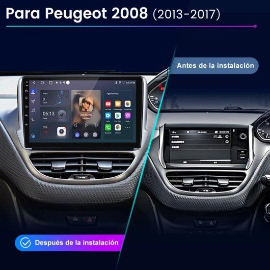 Autoradio JUNSUN 10" Android 15 CarPlay GPS Peugeot 208/2008