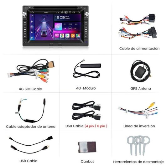 Autoradio JUNSUN 7'' Android 15 Octa Core GPS