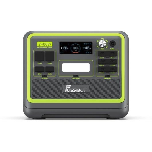 Station d’énergie Fossibot F2400 2048Wh 6 AC, 6 USB, 4 DC ports Batterie LiFePO4 Charge rapide