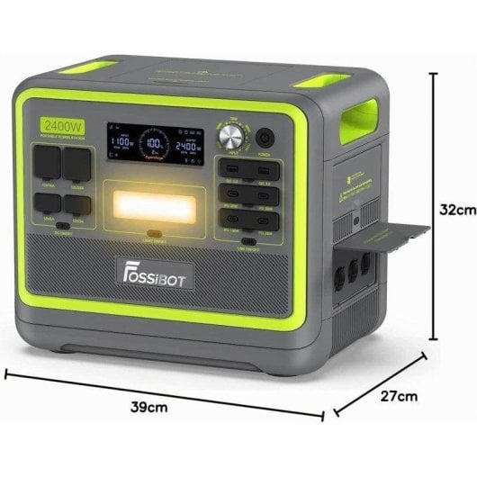 Station d’énergie Fossibot F2400 2048Wh 6 AC, 6 USB, 4 DC ports Batterie LiFePO4 Charge rapide