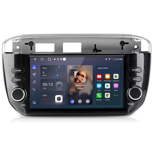 Autoradio Android 15 JUNSUN Pantalla 7" táctil CarPlay GPS Bluetooth Fiat Punto EVO y Linea