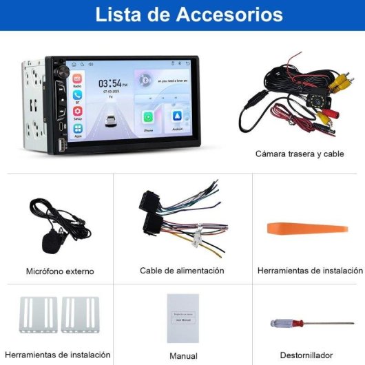2DIN Autoradio JUNSUN CarPlay und Android Auto kabellos