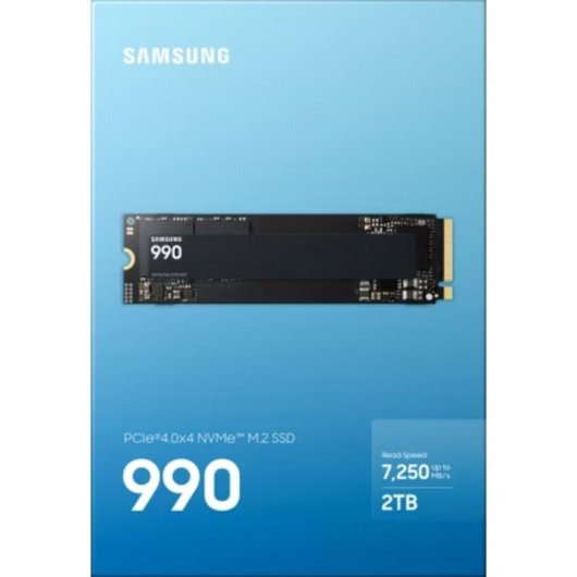Disque Dur Samsung SSD 990 2TB M.2 2280 PCIe 4.0 x4 NVMe 7250MB/s