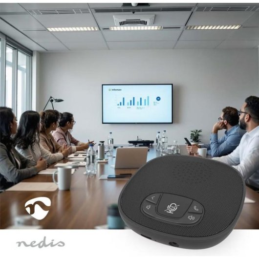 Haut-parleur de conférence Nedis MICCWS126BK Bluetooth USB Noir