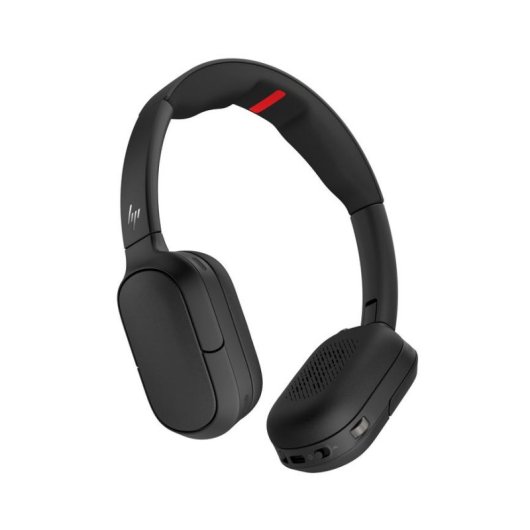 HP Poly Focus 625 kabellose Bluetooth Kopfhörer mit aktiver Geräuschunterdrückung, Mikrofon und kabellosem Laden, schwarz