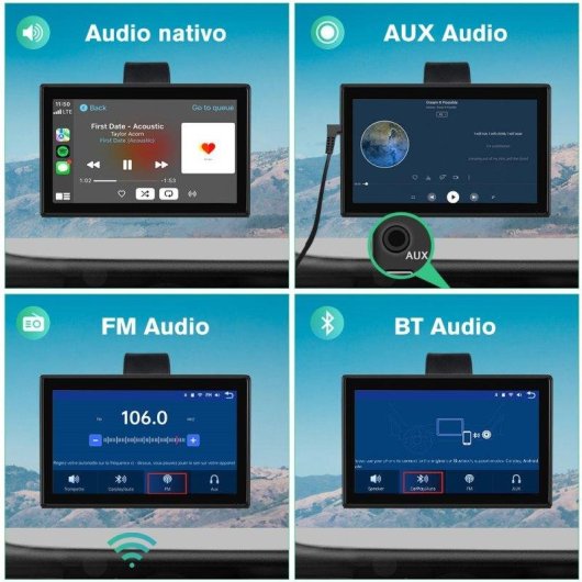 Autoradio 9 Zoll Universell Junsun CarPlay Android Auto Kabellos