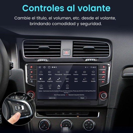 Autoradio JUNSUN 9" Android 15 con Carplay y GPS para VW Golf 7