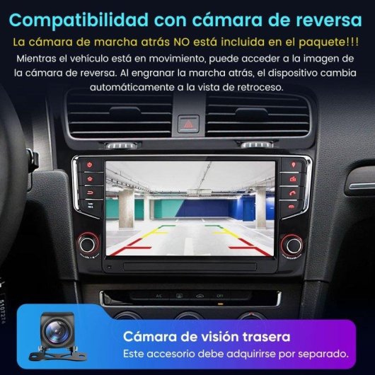 Autoradio JUNSUN 9" Android 15 con Carplay y GPS para VW Golf 7