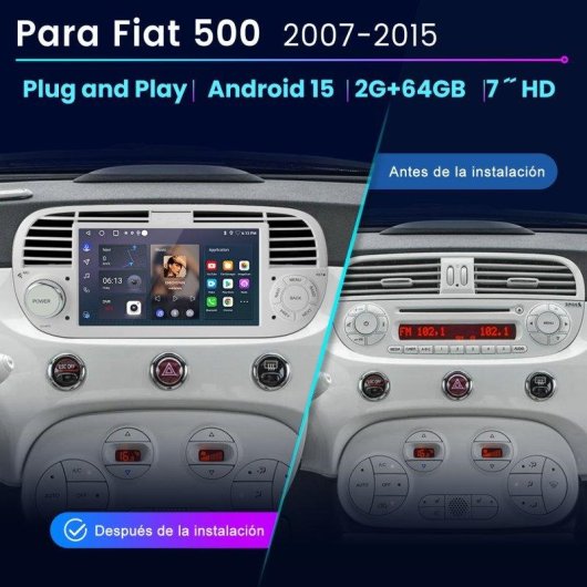 Autoradio JUNSUN 2+64gb Android 15 CarPlay Android Auto GPS