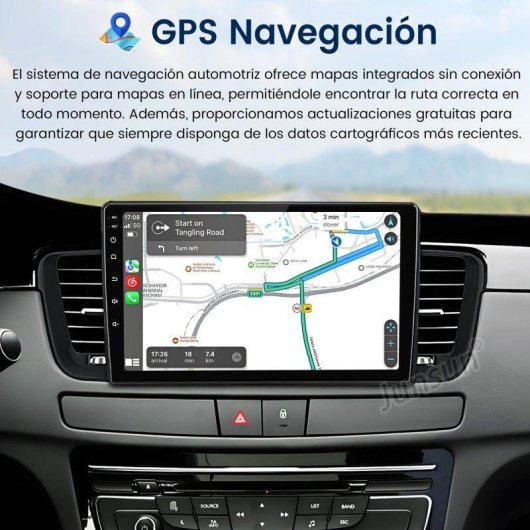 Autoradio JUNSUN Android 15 Carplay GPS 2+64GB 9-Zoll Bluetooth