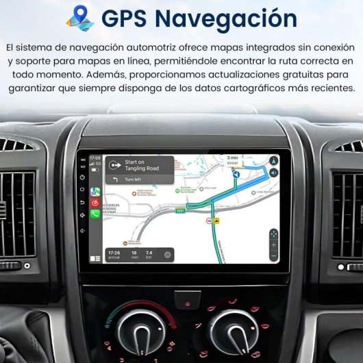 Autoradio JUNSUN 2+64gb Android 15 CarPlay GPS Fiat Ducato