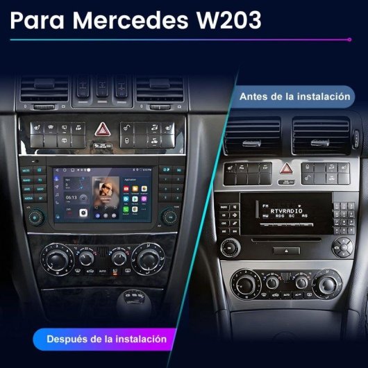 Autoradio Android 15 JUNSUN Carplay GPS Bluetooth Mercedes