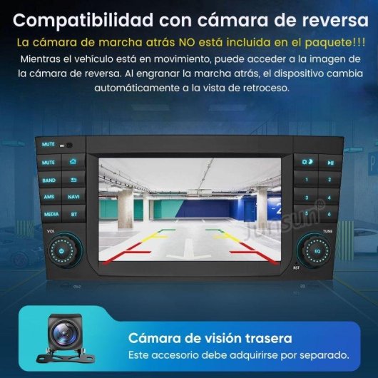 Autoradio Android 15 JUNSUN Carplay GPS Bluetooth Mercedes