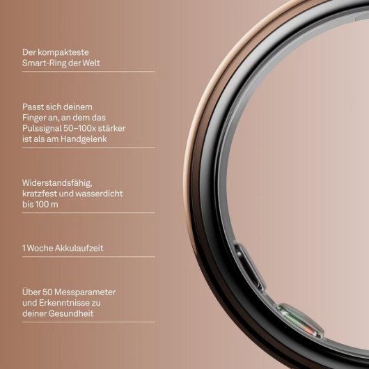 Smart Ring Oura Ring 5 Größe 13 Bluetooth IP68 Gesundheit Rosa Deep Rose