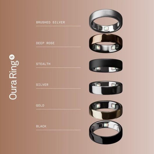 Smart Ring Oura Ring 5 Größe 13 Bluetooth IP68 Gesundheit Rosa Deep Rose