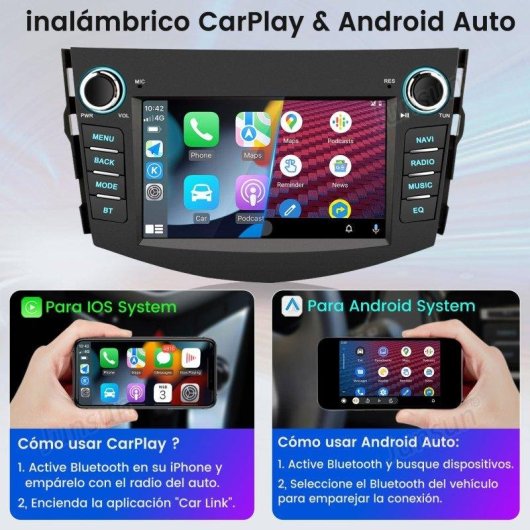 Autoradio JUNSUN 2+64GB Android 15 Carplay GPS Toyota Rav4 A3