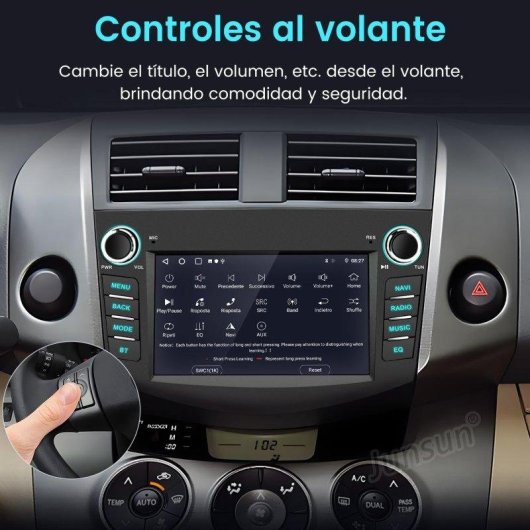 Autoradio JUNSUN 2+64GB Android 15 Carplay GPS Toyota Rav4 A3