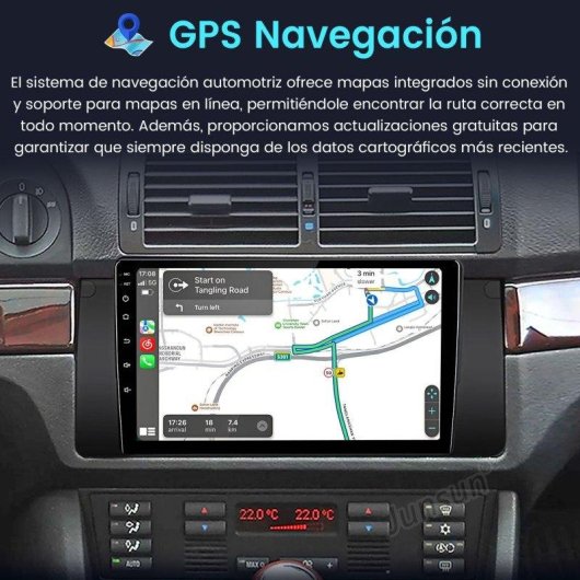 Autoradio JUNSUN Android 15 CarPlay GPS Navigation