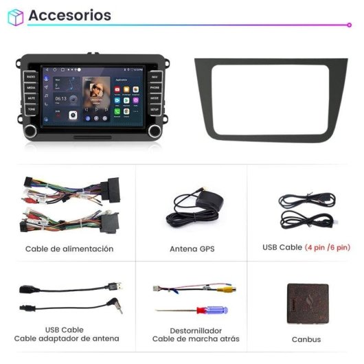 Autoradio JUNSUN 7 Zoll Android 15 CarPlay GPS
