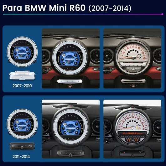 Autoradio Android 15 2+32GB mit CarPlay GPS fuer BMW Mini R52/R56