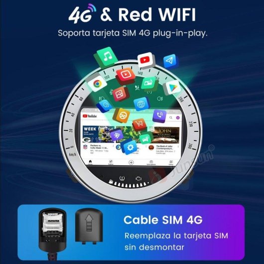Autoradio Android 15 2+32GB mit CarPlay GPS fuer BMW Mini R52/R56