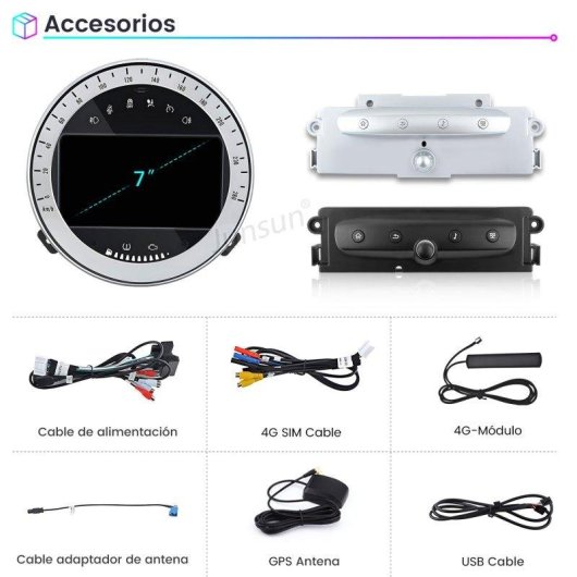 Autoradio Android 15 2+32GB mit CarPlay GPS fuer BMW Mini R52/R56