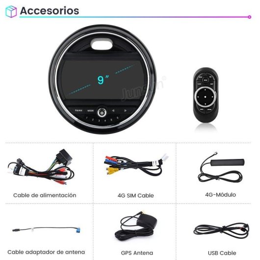 Autoradio JUNSUN 4+64GB Android 15 Octa Core CarPlay