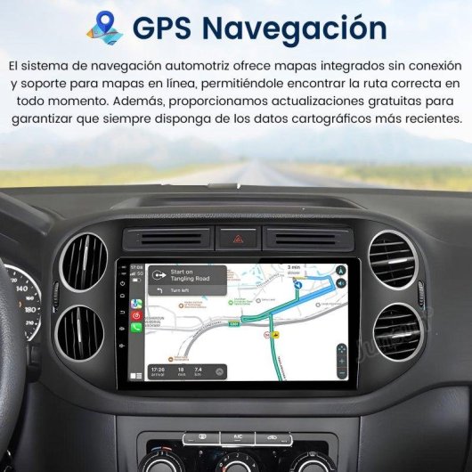 Autoradio JUNSUN VW Tiguan 2+64GB Android 15 CarPlay GPS BT Wifi