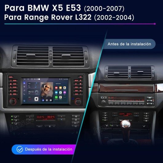 Autoradio Android JUNSUN para BMW Serie E con CarPlay y GPS 7"