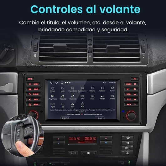 Autoradio Android JUNSUN para BMW Serie E con CarPlay y GPS 7"