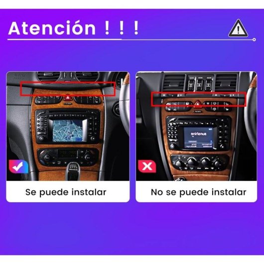 Autoradio JUNSUN Android 15 6+128GB CarPlay 9" para Mercedes Benz C/CLK/G