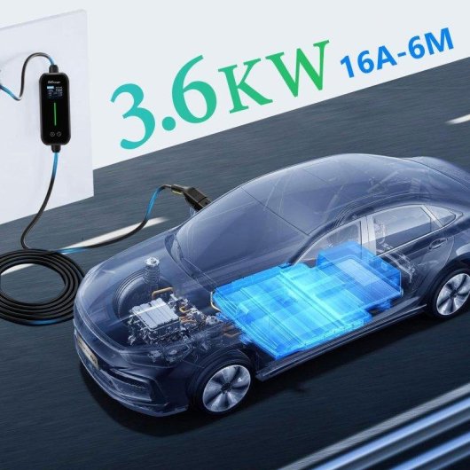 Ladegeraet EV Typ 2 Tragbar JUNSUN 3,5 kW 6 m
