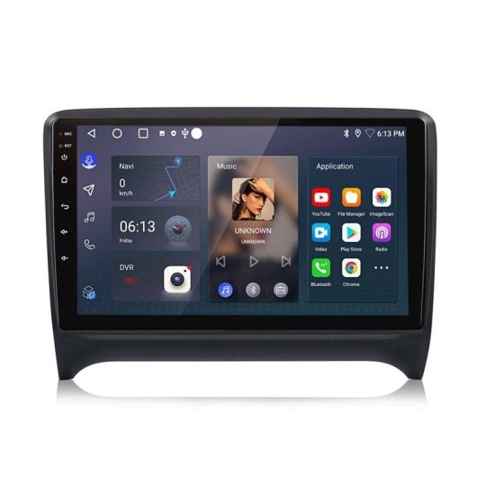 Autoradio JUNSUN 2+64Go Android 15 Carplay GPS BT Wifi Audi TT