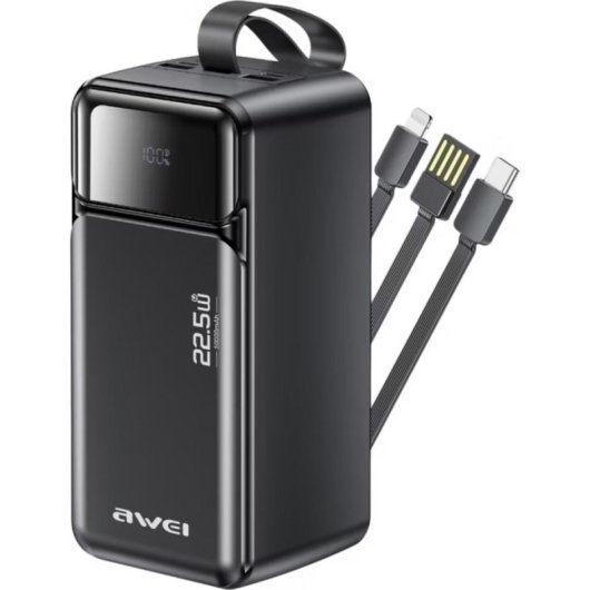 Chargeur portable Awei PA-107 50000 mAh 22,5 W USB-C Lightning USB-A