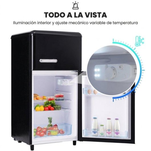 Frigorífico Mini Rolipo Dos Puertas ES314740SAA Defrost 91cm 72L E Negro