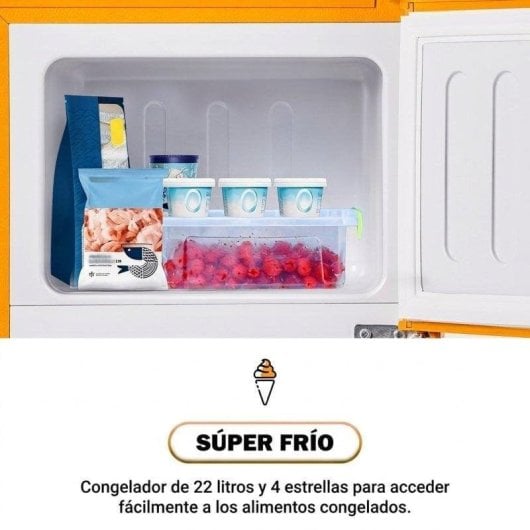 Koelkast Mini Rolipo ES310549GAA Defrost 88,8cm 60L E Geel