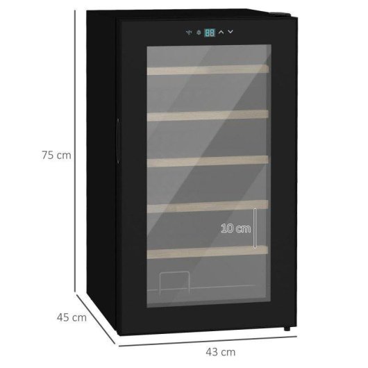 Réfrigérateur Mini Rolipo T3323P298123 75cm 24 bouteilles Noir