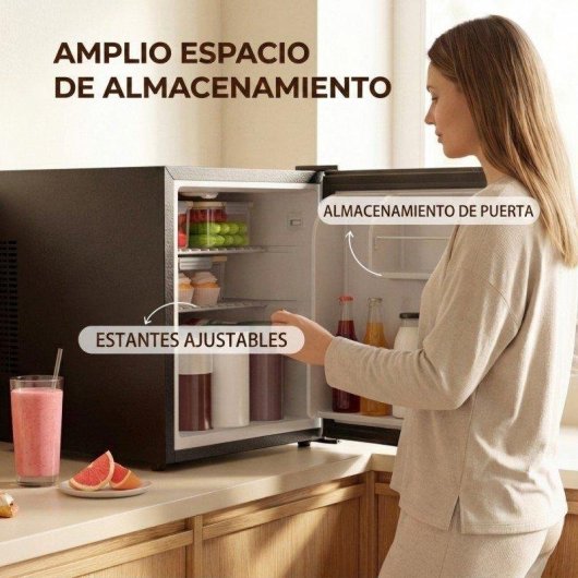 Frigorífico Mini Rolipo T3323P474913 Termostato 51 cm 44 L Negro