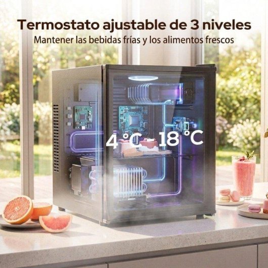Frigorífico Mini Rolipo T3323P474913 Termostato 51 cm 44 L Negro