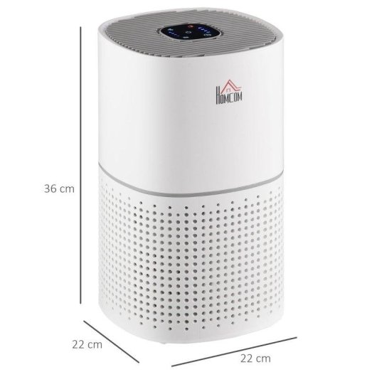 Luftreiniger Rolipo 50 W HEPA Negative Ionen 24 m2 4 Stufen
