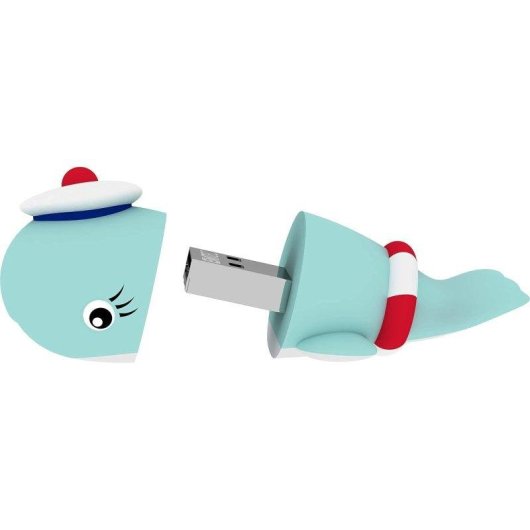 USB-Stick Emtec M337 Whale 16GB USB 2.0 3D-Design Blau