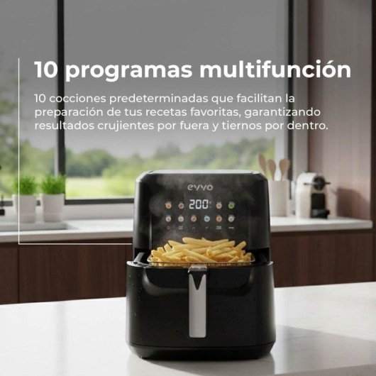 Freidora de Aire Evvo Tasty Fryer Advance 6L 1700W Doble Resistencia Panel Táctil