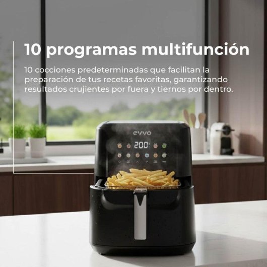 Freidora de Aire Evvo Tasty Fryer Advance 6L 1700W Doble Resistencia Panel Táctil