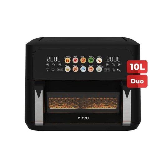Freidora de Aire Evvo Tasty Fryer Advance Duo 10L 2900W Doble Resistencia